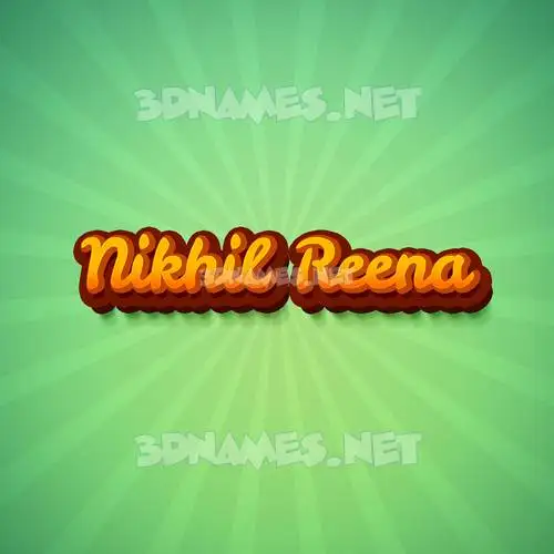nikhil reena in Green Rays style - 3D name wallpaper nikhil reena in Green Rays style - 3D name wallpaper