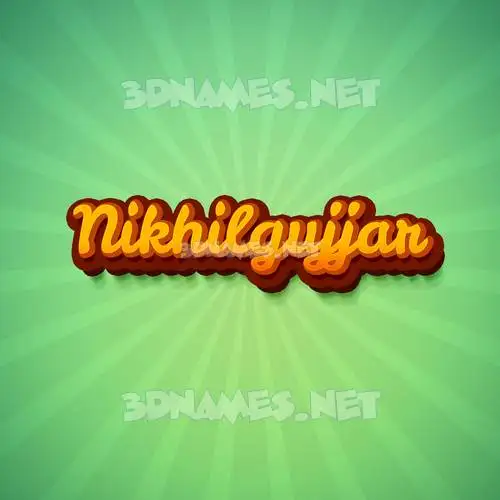 nikhilgujjar in Green Rays style - 3D name wallpaper