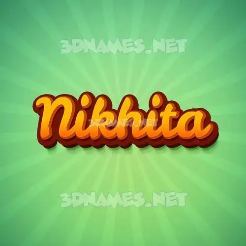 nikhita in Green Rays style - 3D name wallpaper