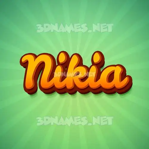 nikia in Green Rays style - 3D name wallpaper nikia in Green Rays style - 3D name wallpaper