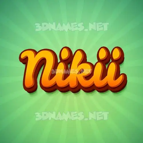 nikii in Green Rays style - 3D name wallpaper nikii in Green Rays style - 3D name wallpaper