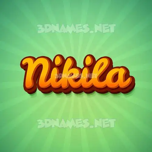 nikila in Green Rays style - 3D name wallpaper