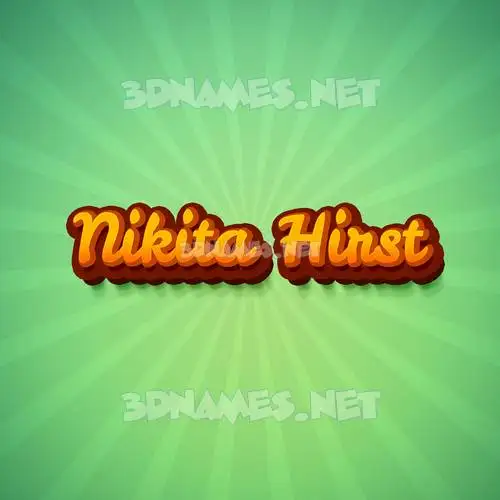 nikita hirst in Green Rays style - 3D name wallpaper nikita hirst in Green Rays style - 3D name wallpaper