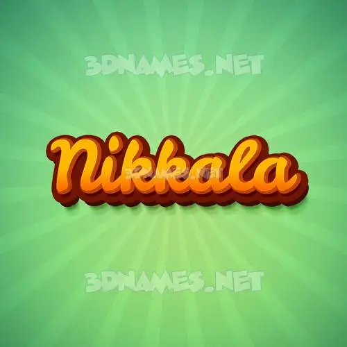 nikkala in Green Rays style - 3D name wallpaper nikkala in Green Rays style - 3D name wallpaper