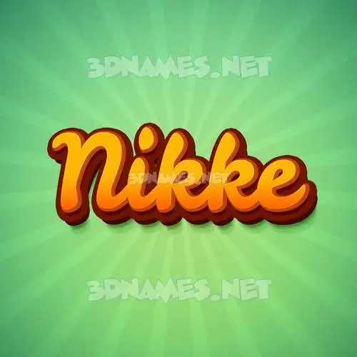 nikke in Green Rays style - 3D name wallpaper