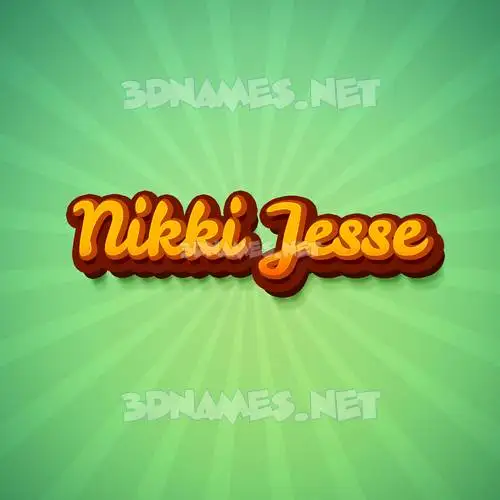 nikki jesse in Green Rays style - 3D name wallpaper nikki jesse in Green Rays style - 3D name wallpaper