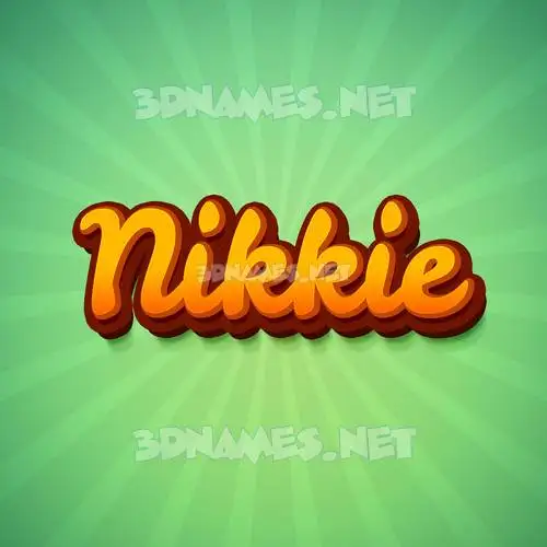 nikkie in Green Rays style - 3D name wallpaper nikkie in Green Rays style - 3D name wallpaper