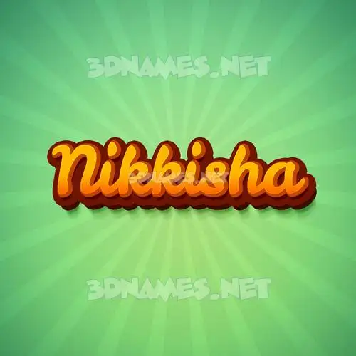 nikkisha in Green Rays style - 3D name wallpaper nikkisha in Green Rays style - 3D name wallpaper