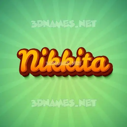 nikkita in Green Rays style - 3D name wallpaper
