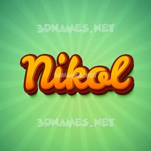 nikol in Green Rays style - 3D name wallpaper nikol in Green Rays style - 3D name wallpaper