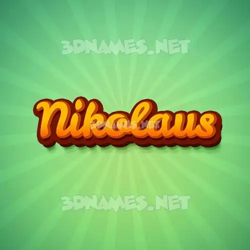 nikolaus in Green Rays style - 3D name wallpaper
