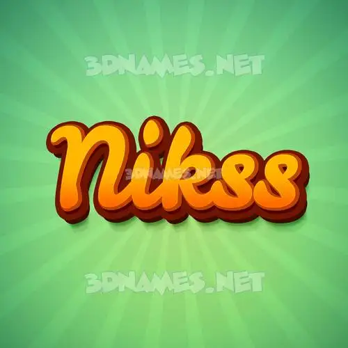 nikss in Green Rays style - 3D name wallpaper nikss in Green Rays style - 3D name wallpaper
