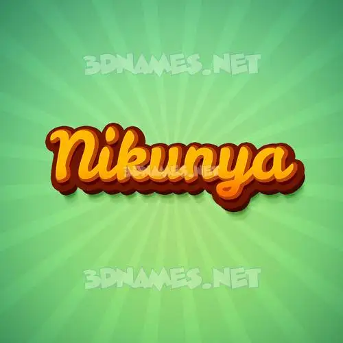 nikunya in Green Rays style - 3D name wallpaper nikunya in Green Rays style - 3D name wallpaper