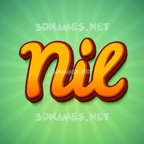 nil in Green Rays style - 3D name wallpaper nil in Green Rays style - 3D name wallpaper