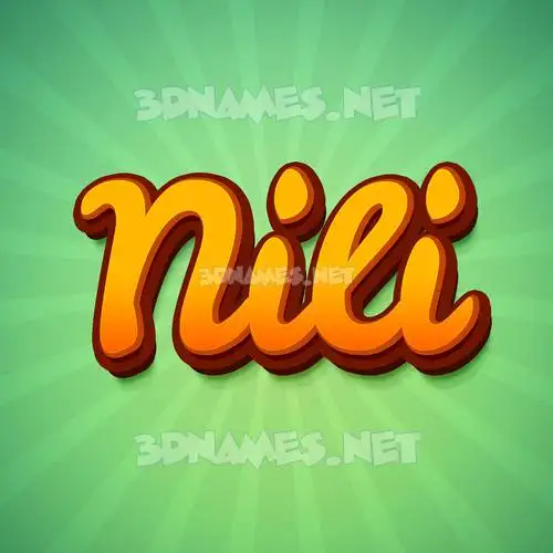 nili in Green Rays style - 3D name wallpaper nili in Green Rays style - 3D name wallpaper