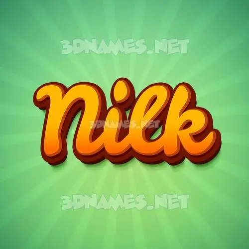 nilk in Green Rays style - 3D name wallpaper nilk in Green Rays style - 3D name wallpaper