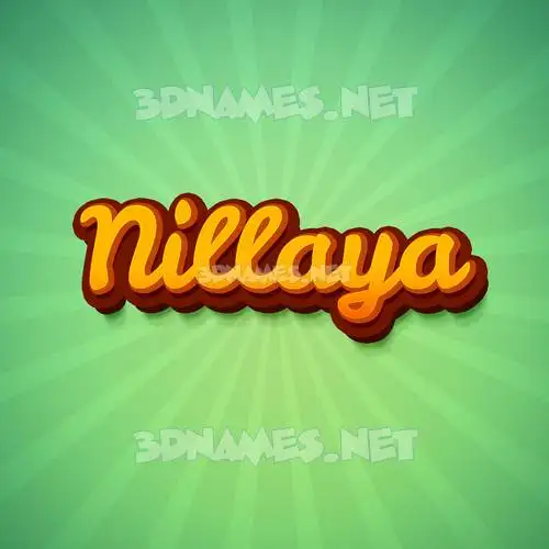nillaya in Green Rays style - 3D name wallpaper