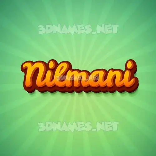 nilmani in Green Rays style - 3D name wallpaper