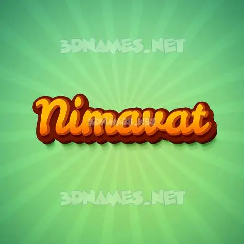 nimavat in Green Rays style - 3D name wallpaper