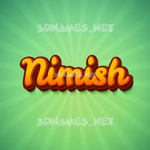 nimish in Green Rays style - 3D name wallpaper