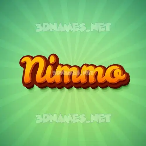 nimmo in Green Rays style - 3D name wallpaper