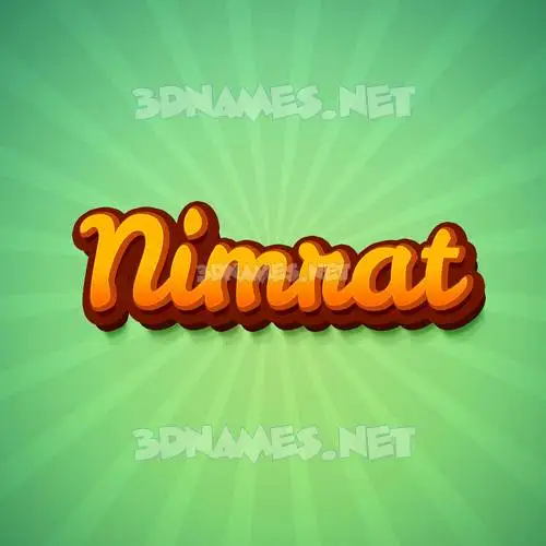 nimrat in Green Rays style - 3D name wallpaper