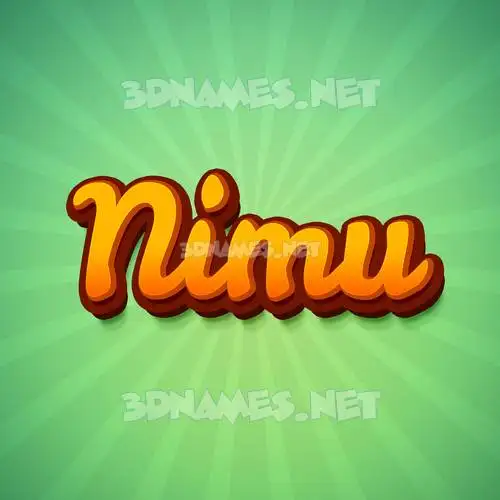 nimu in Green Rays style - 3D name wallpaper