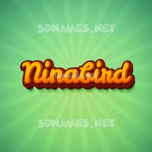 ninabird in Green Rays style - 3D name wallpaper ninabird in Green Rays style - 3D name wallpaper