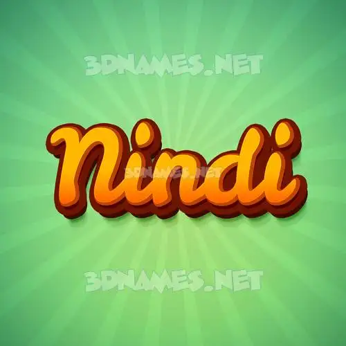 nindi in Green Rays style - 3D name wallpaper