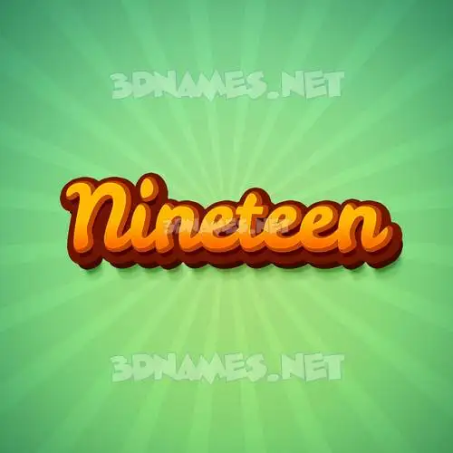 nineteen in Green Rays style - 3D name wallpaper nineteen in Green Rays style - 3D name wallpaper