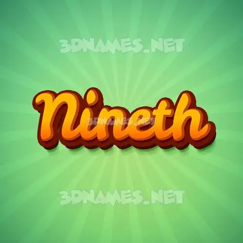 nineth in Green Rays style - 3D name wallpaper nineth in Green Rays style - 3D name wallpaper