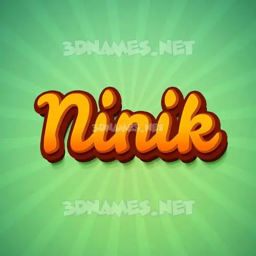 ninik in Green Rays style - 3D name wallpaper ninik in Green Rays style - 3D name wallpaper