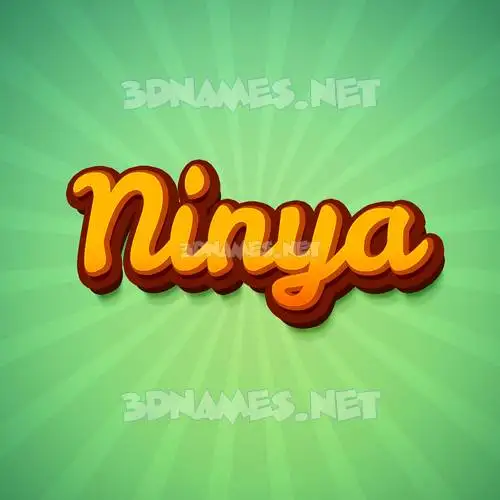 ninya in Green Rays style - 3D name wallpaper ninya in Green Rays style - 3D name wallpaper
