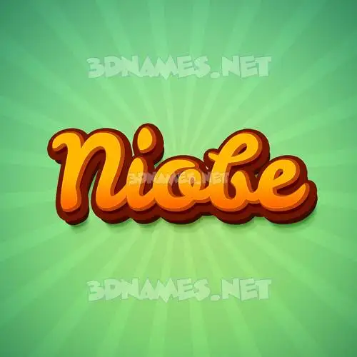niobe in Green Rays style - 3D name wallpaper
