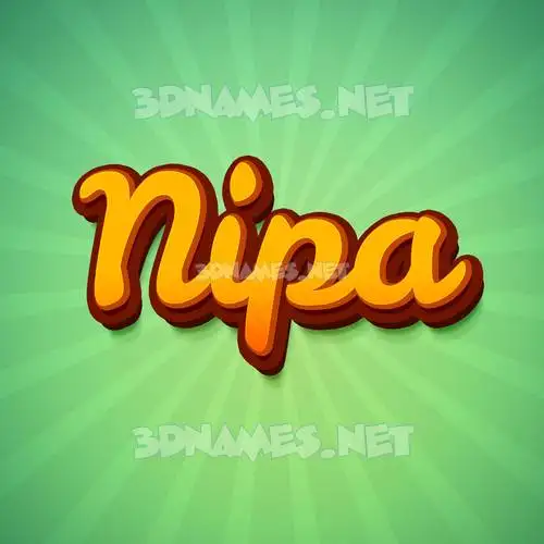 nipa in Green Rays style - 3D name wallpaper