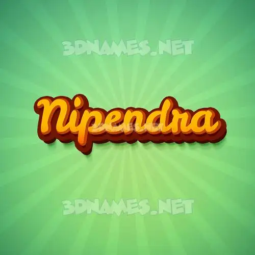 nipendra in Green Rays style - 3D name wallpaper