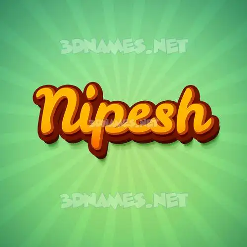 nipesh in Green Rays style - 3D name wallpaper