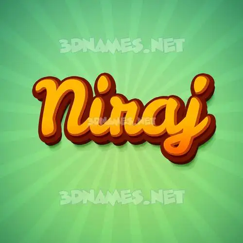 niraj in Green Rays style - 3D name wallpaper
