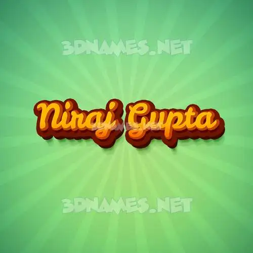 niraj gupta in Green Rays style - 3D name wallpaper