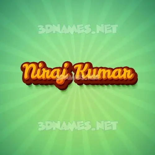 niraj kumar in Green Rays style - 3D name wallpaper