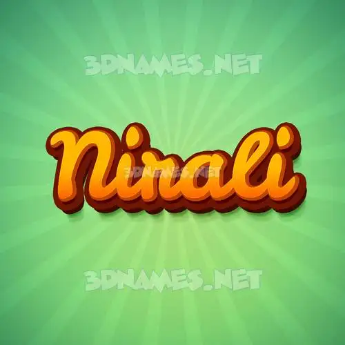 nirali in Green Rays style - 3D name wallpaper