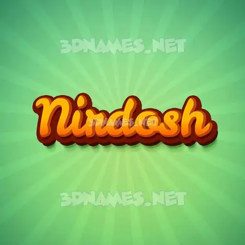 nirdosh in Green Rays style - 3D name wallpaper
