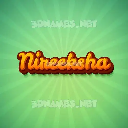 nireeksha in Green Rays style - 3D name wallpaper nireeksha in Green Rays style - 3D name wallpaper