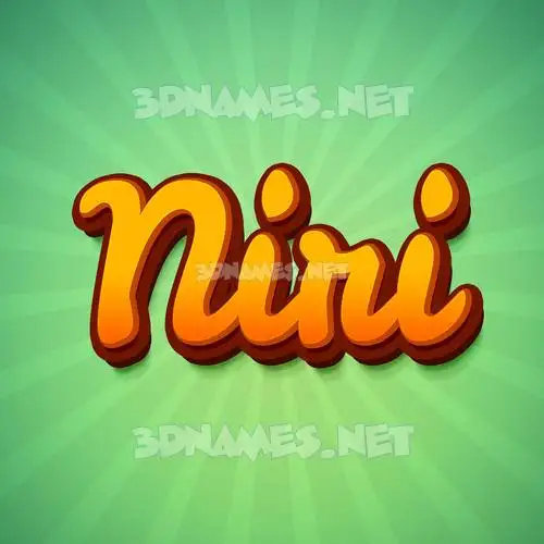niri in Green Rays style - 3D name wallpaper niri in Green Rays style - 3D name wallpaper