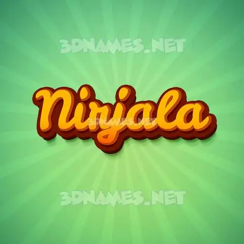 nirjala in Green Rays style - 3D name wallpaper
