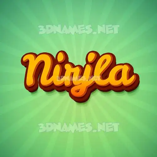 nirjla in Green Rays style - 3D name wallpaper