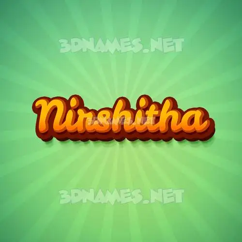 nirshitha in Green Rays style - 3D name wallpaper