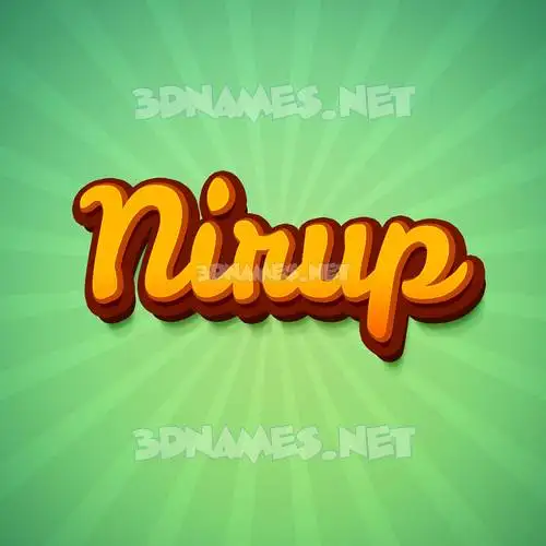 nirup in Green Rays style - 3D name wallpaper