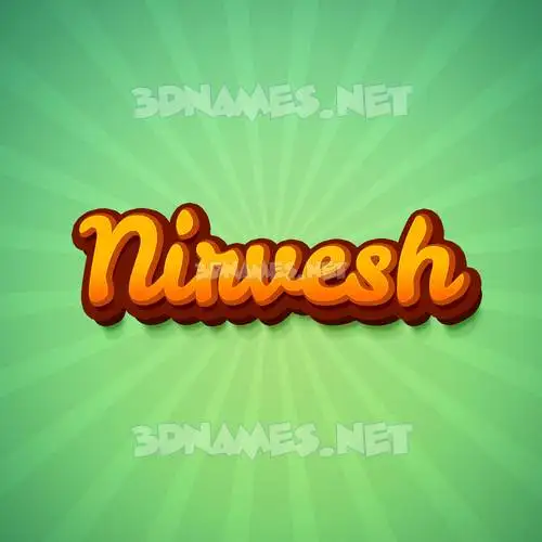 nirvesh in Green Rays style - 3D name wallpaper