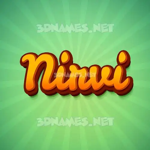 nirvi in Green Rays style - 3D name wallpaper